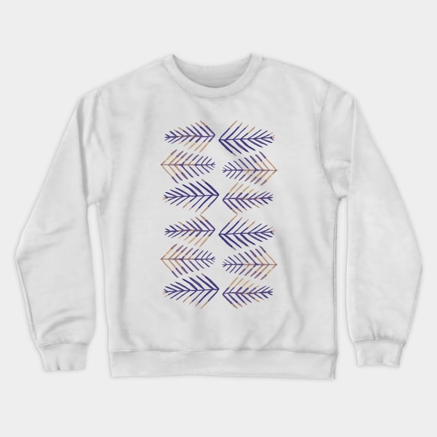 Watercolor pine trees - purple Crewneck Sweatshirt by wackapacka